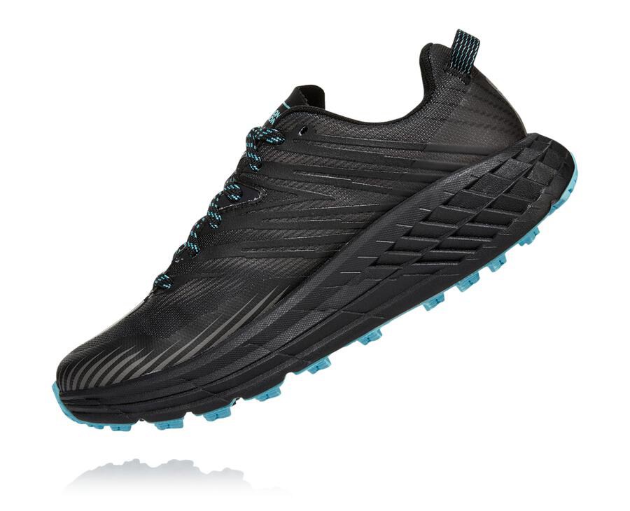 Trail Shoes Womens - Hoka One One Speedgoat 4 GORE-TEX - Black - GEBNPHI-90